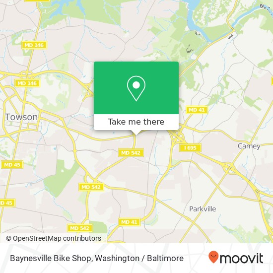 Baynesville Bike Shop map