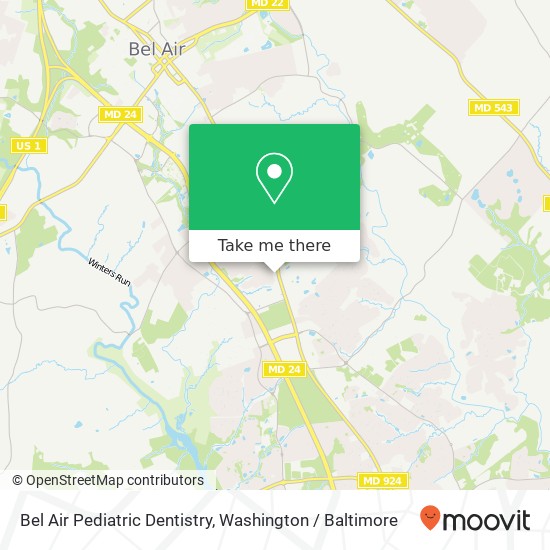 Bel Air Pediatric Dentistry map