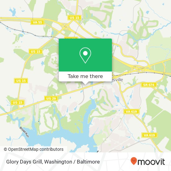 Mapa de Glory Days Grill