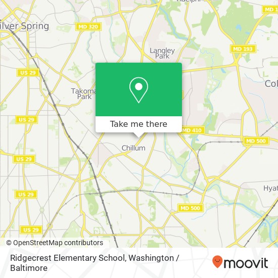 Ridgecrest Elementary School map