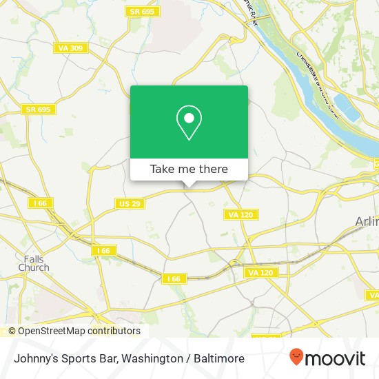 Johnny's Sports Bar map