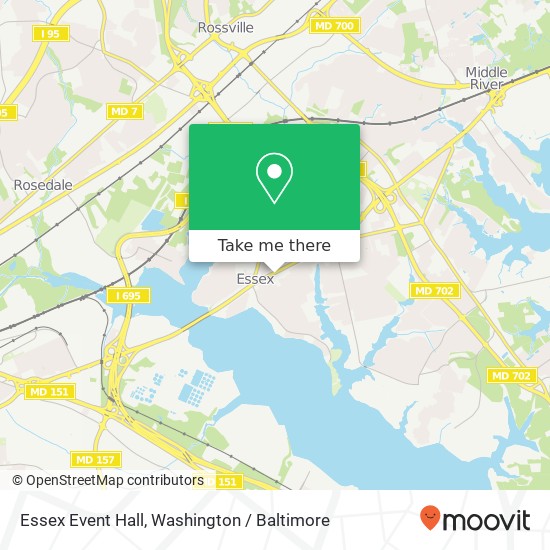 Mapa de Essex Event Hall