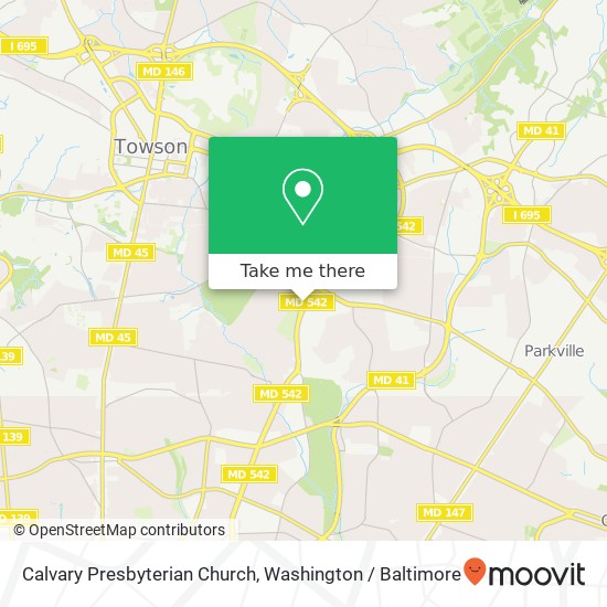 Calvary Presbyterian Church map