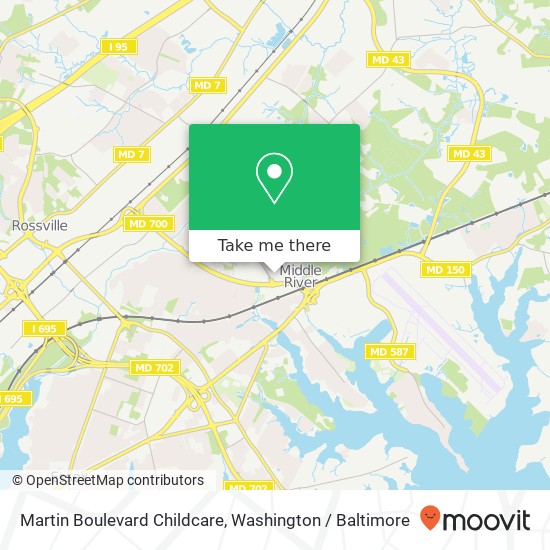 Martin Boulevard Childcare map