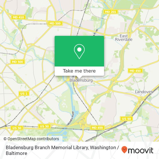Bladensburg Branch Memorial Library map