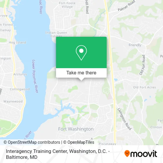 Interagency Training Center map
