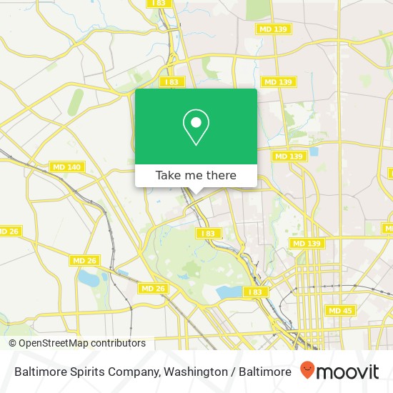 Mapa de Baltimore Spirits Company