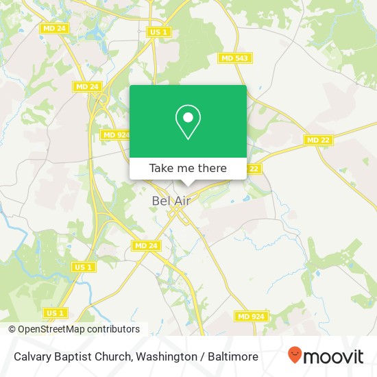 Calvary Baptist Church map