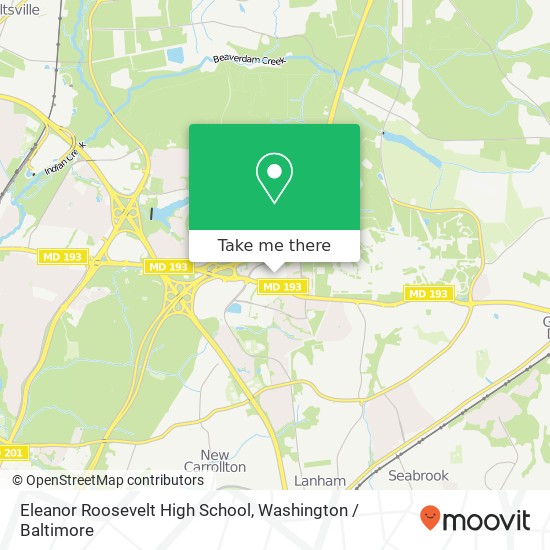 Eleanor Roosevelt High School map