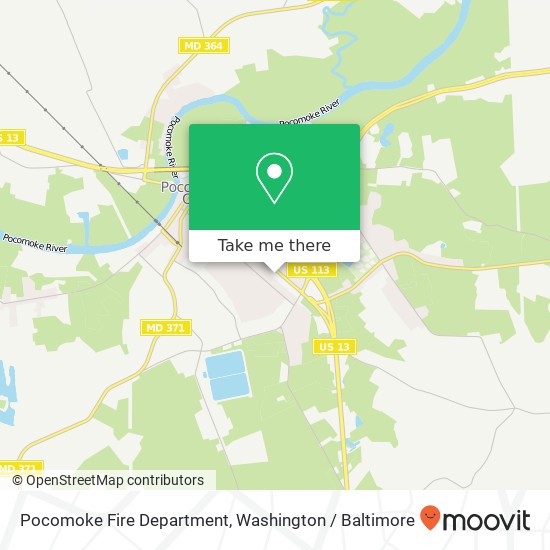 Pocomoke Fire Department map