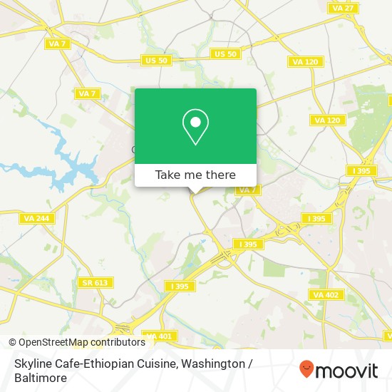 Mapa de Skyline Cafe-Ethiopian Cuisine