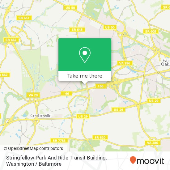 Mapa de Stringfellow Park And Ride Transit Building