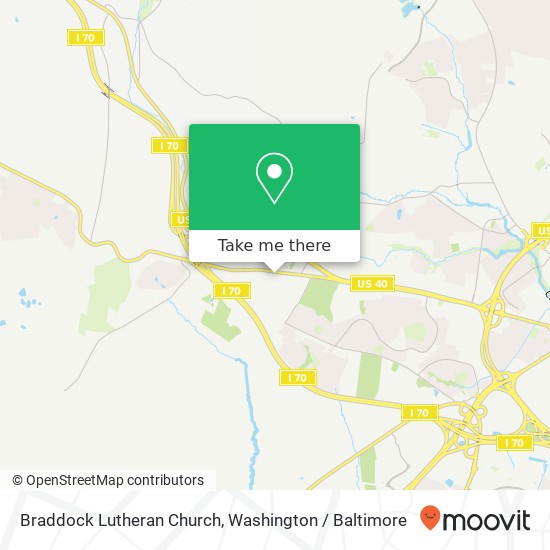 Braddock Lutheran Church map