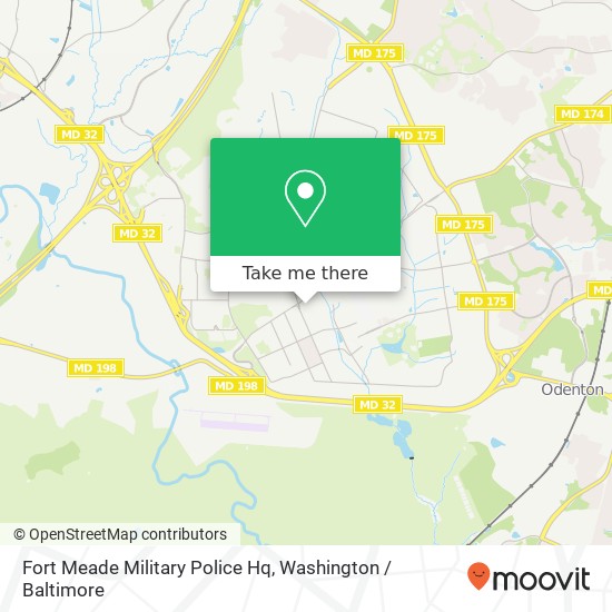 Fort Meade Military Police Hq map
