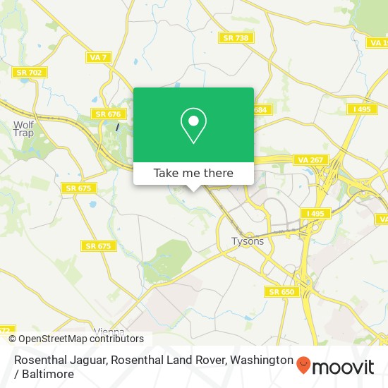 Mapa de Rosenthal Jaguar, Rosenthal Land Rover