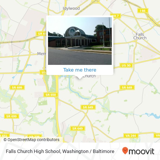 Falls Church High School map