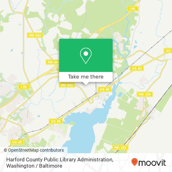 Mapa de Harford County Public Library Administration