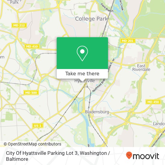 City Of Hyattsville Parking Lot 3 map