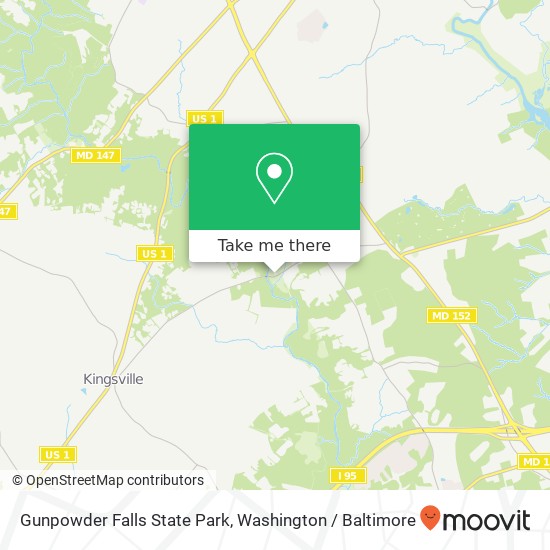 Mapa de Gunpowder Falls State Park