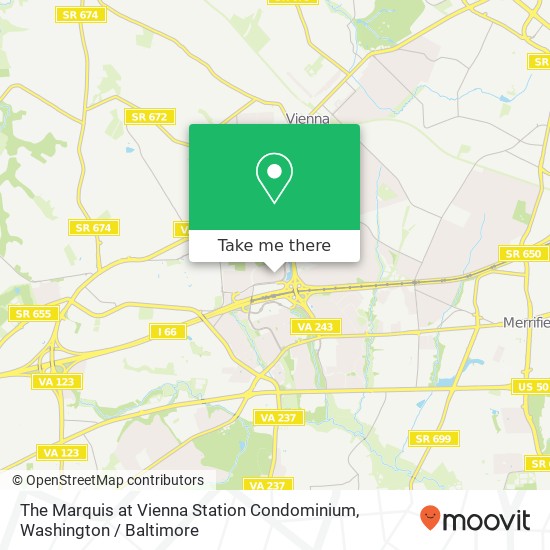 Mapa de The Marquis at Vienna Station Condominium