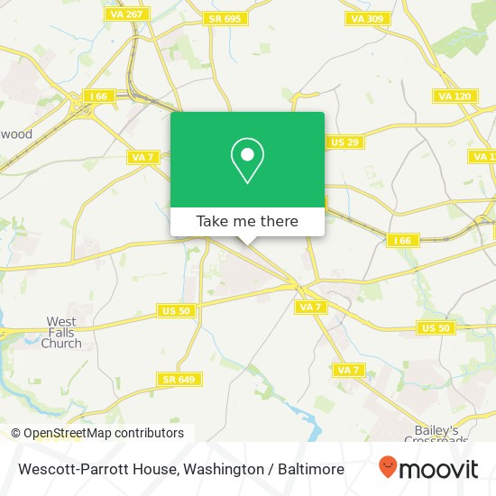 Wescott-Parrott House map