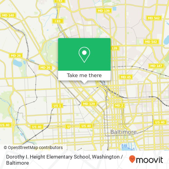 Mapa de Dorothy I. Height Elementary School