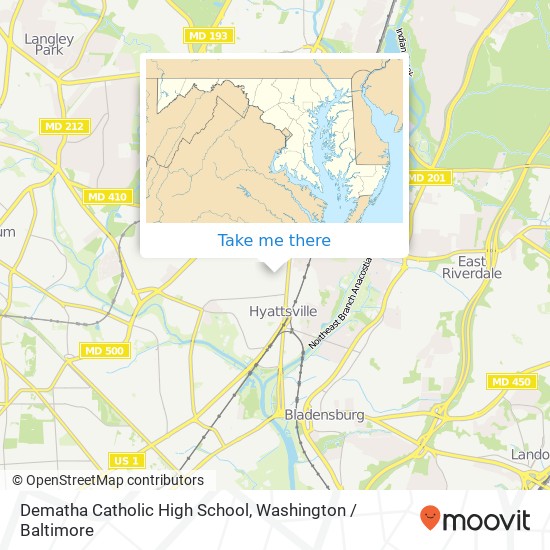 Dematha Catholic High School map