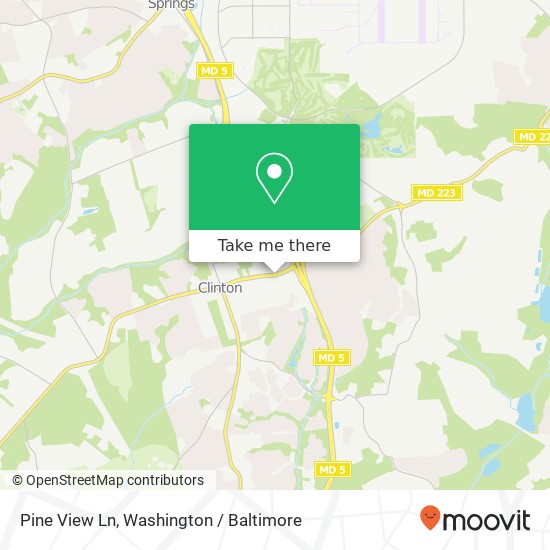 Pine View Ln, Clinton, MD 20735 map