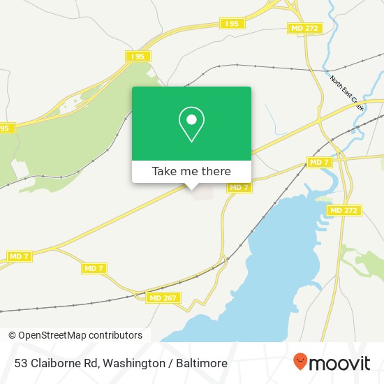 Mapa de 53 Claiborne Rd, North East, MD 21901