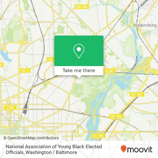 Mapa de National Association of Young Black Elected Officials