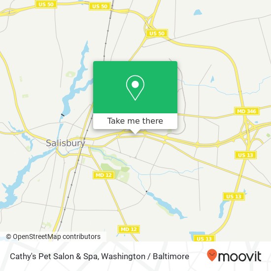 Mapa de Cathy's Pet Salon & Spa, 1005 Mount Hermon Rd