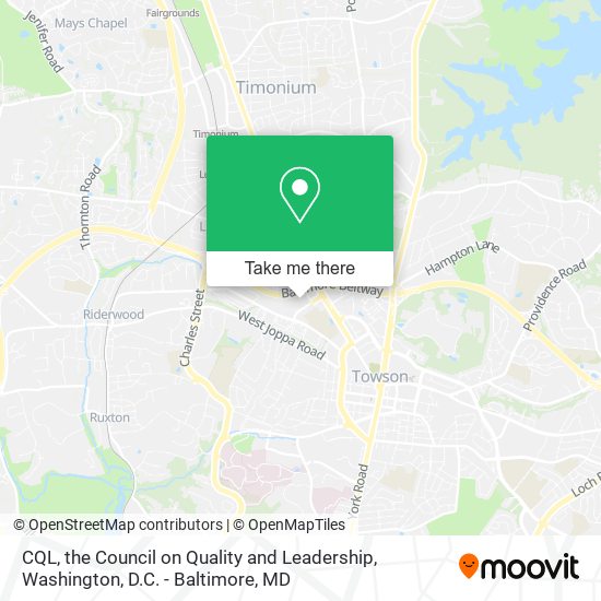 CQL, the Council on Quality and Leadership map
