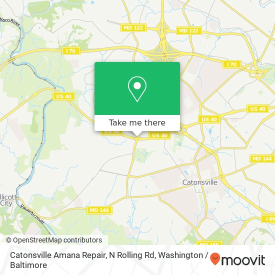 Mapa de Catonsville Amana Repair, N Rolling Rd