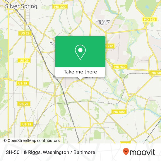 Mapa de SH-501 & Riggs, Hyattsville, MD 20782