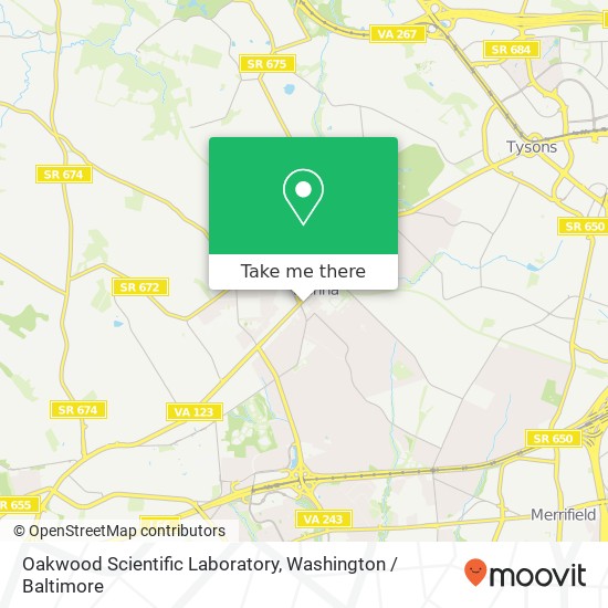 Oakwood Scientific Laboratory, 150 Maple Ave W map