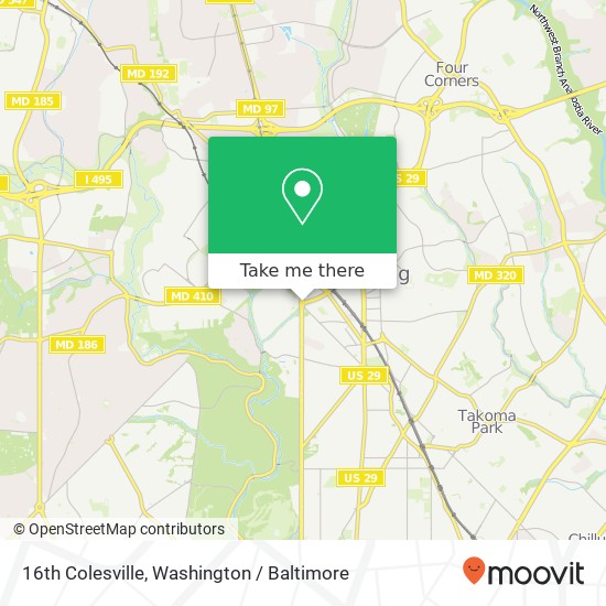 16th Colesville, Silver Spring, MD 20910 map