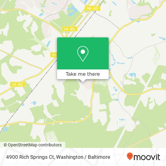 Mapa de 4900 Rich Springs Ct, White Plains, MD 20695