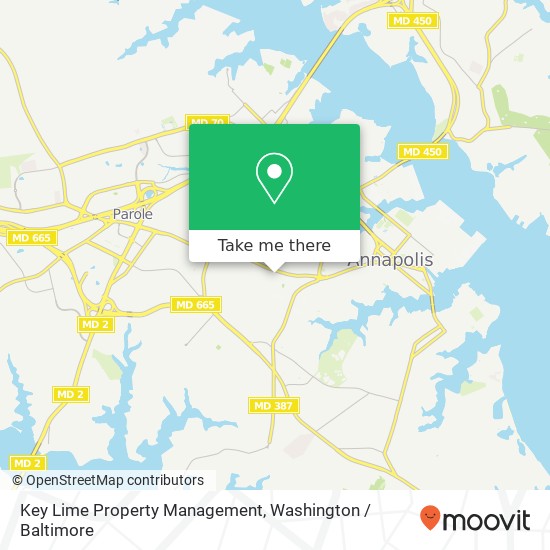Mapa de Key Lime Property Management, 1125 West St