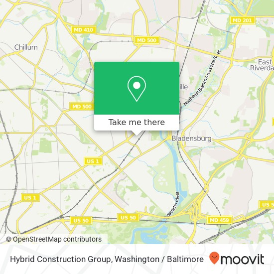 Mapa de Hybrid Construction Group, 3817 Bunker Hill Rd