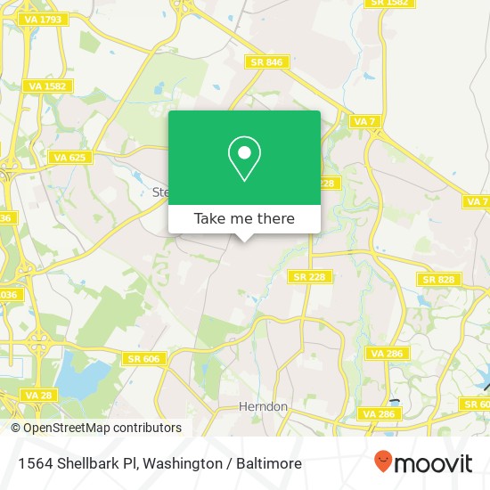 1564 Shellbark Pl, Herndon, VA 20170 map