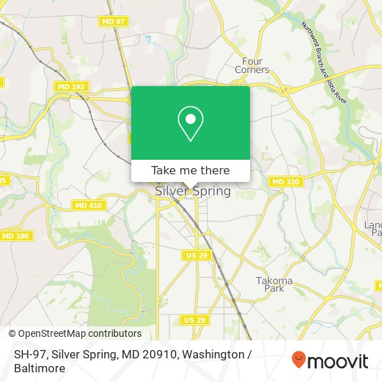 SH-97, Silver Spring, MD 20910 map