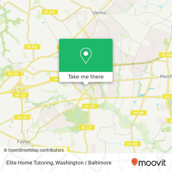 Mapa de Elite Home Tutoring, Southern Elm Ct