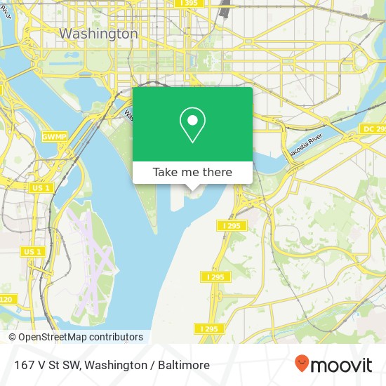 167 V St SW, Washington, DC 20024 map