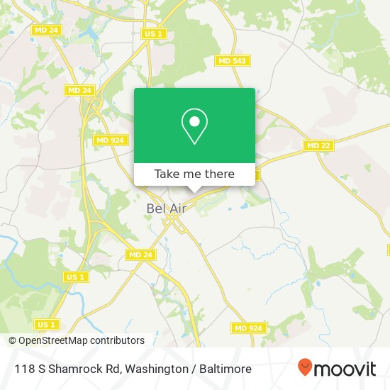 118 S Shamrock Rd, Bel Air, MD 21014 map