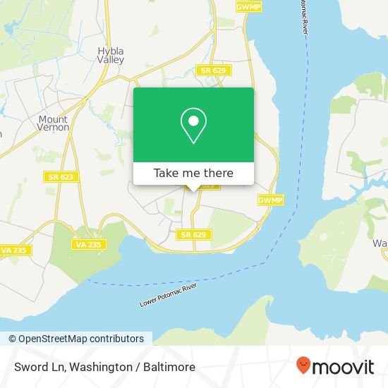 Mapa de Sword Ln, Alexandria, VA 22308