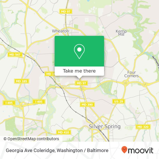 Georgia Ave Coleridge, Silver Spring, MD 20902 map