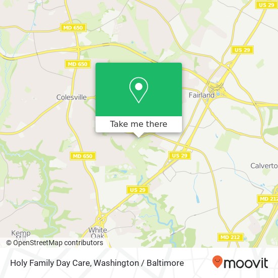 Holy Family Day Care, Silver Spring, MD 20904 map