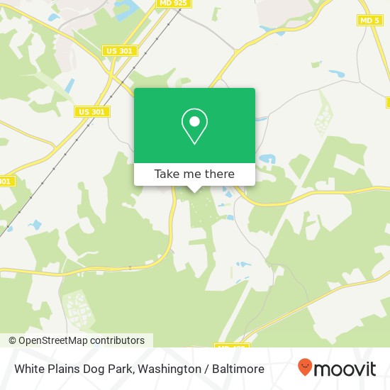 Mapa de White Plains Dog Park, White Plains, MD 20695