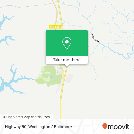 Mapa de Highway 50, Trappe, MD 21673
