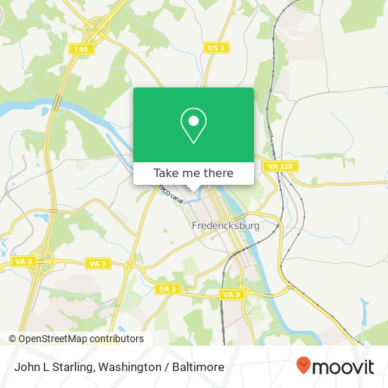 Mapa de John L Starling, 1708 Fall Hill Ave